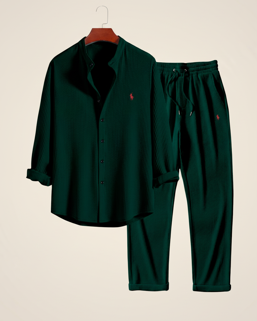 Linen-Blend Resort Set — men's sets, styled