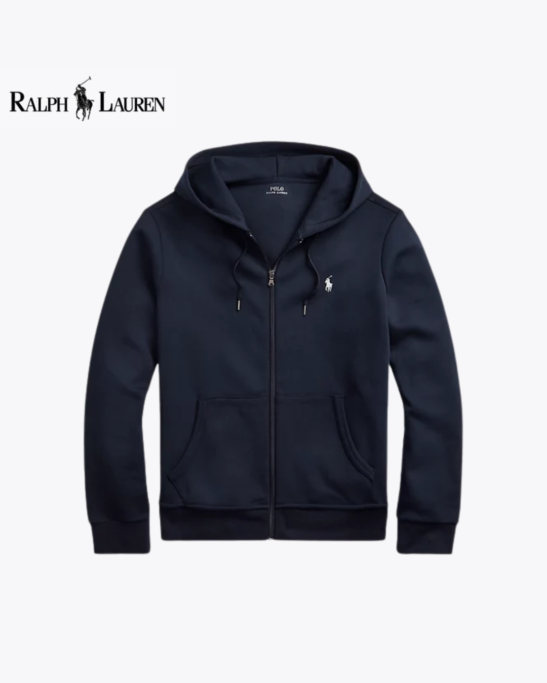 Sudadera con capucha y cremallera en double knit