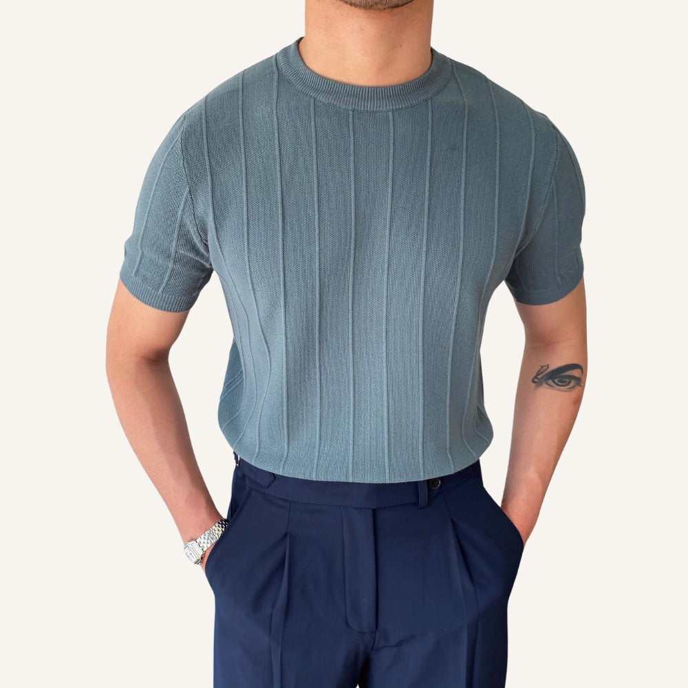 Textured Knit T-Shirt Belgrano