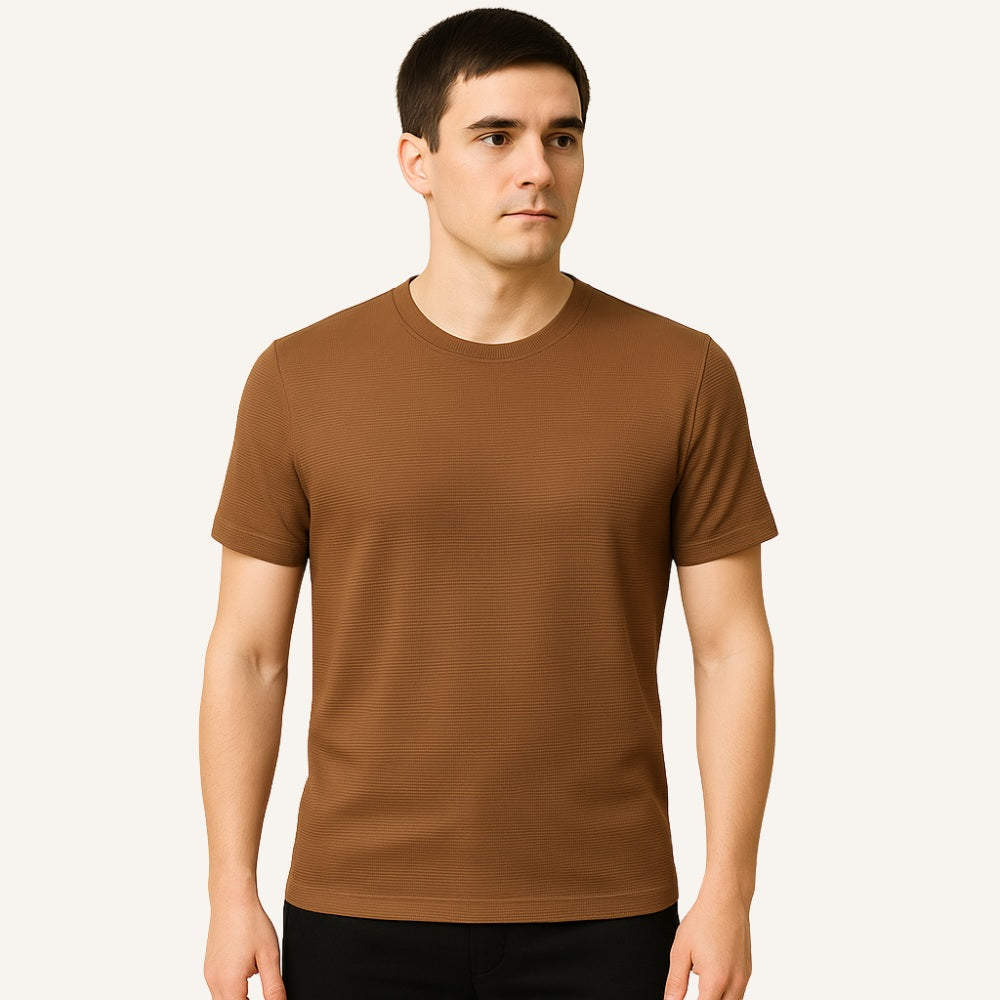 Basic Textured T-Shirt Refined Fit