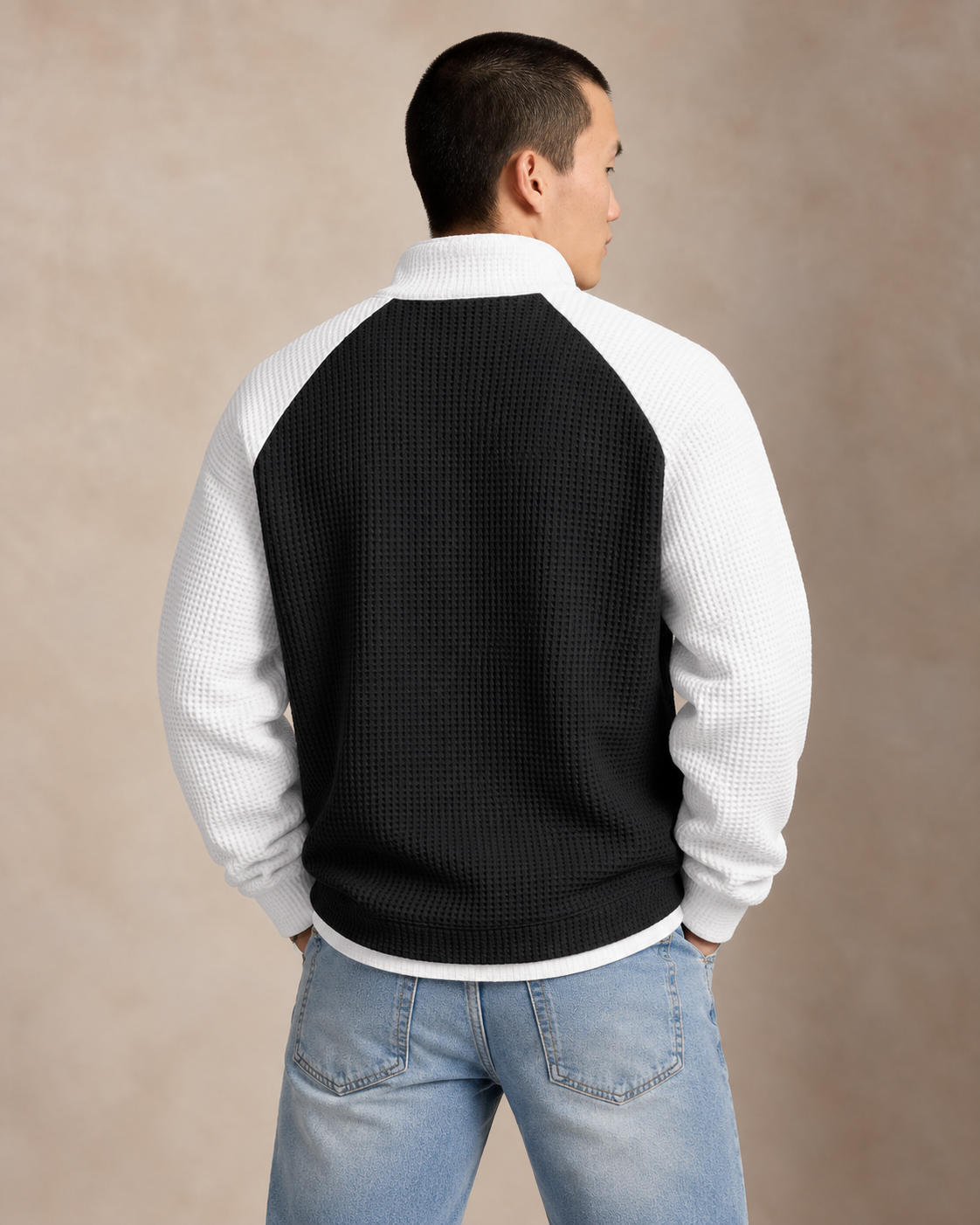 Textured Performance Quarter-Zip Jumper