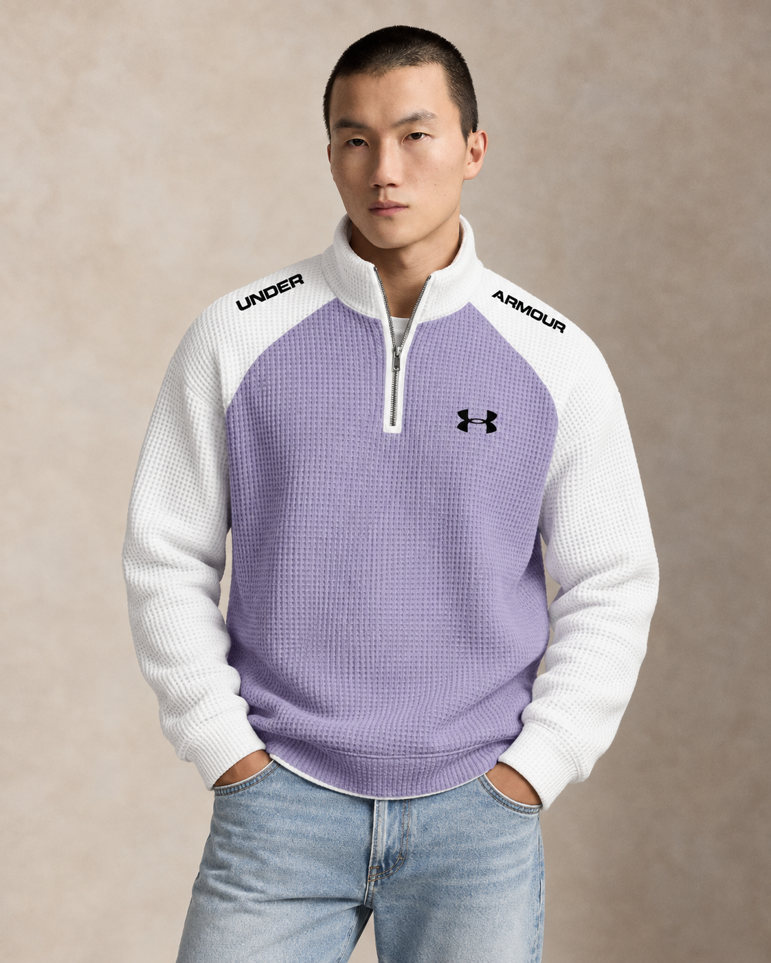 Textured Performance Quarter-Zip Jumper