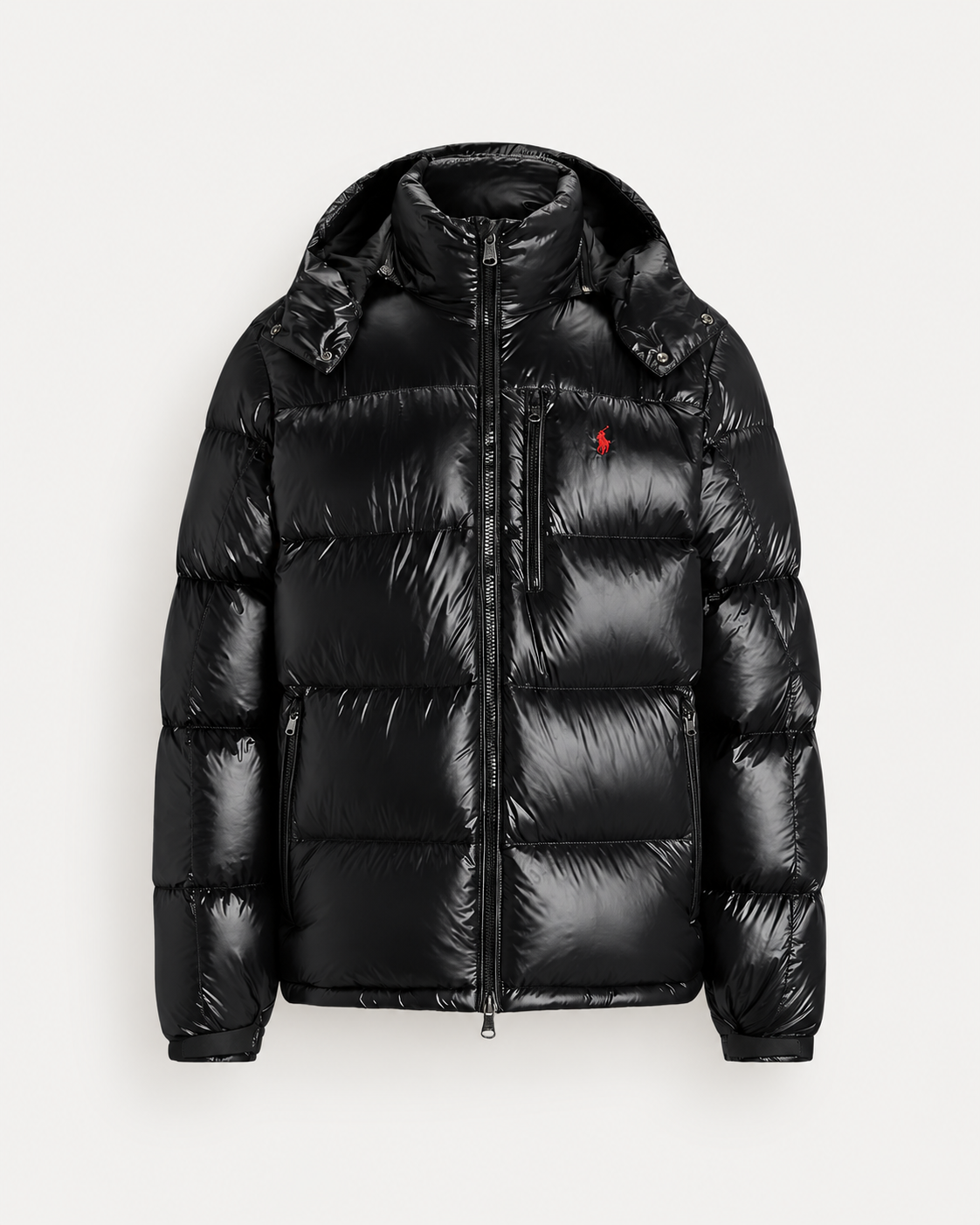Lacquered-Shell Down Jacket