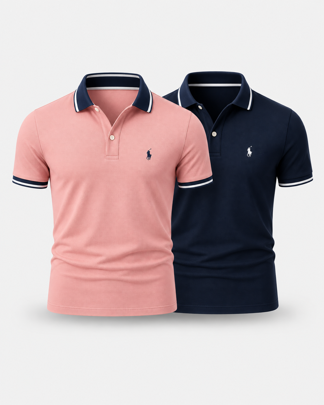 2-Pack Tipped Cotton Polo Shirts