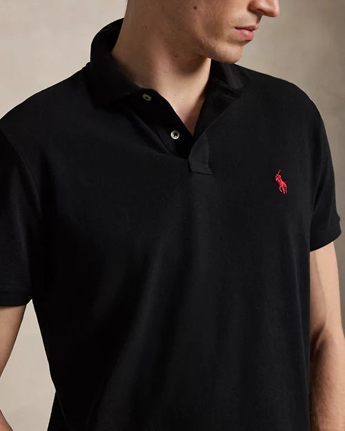 Slim Fit Cotton Mesh Polo