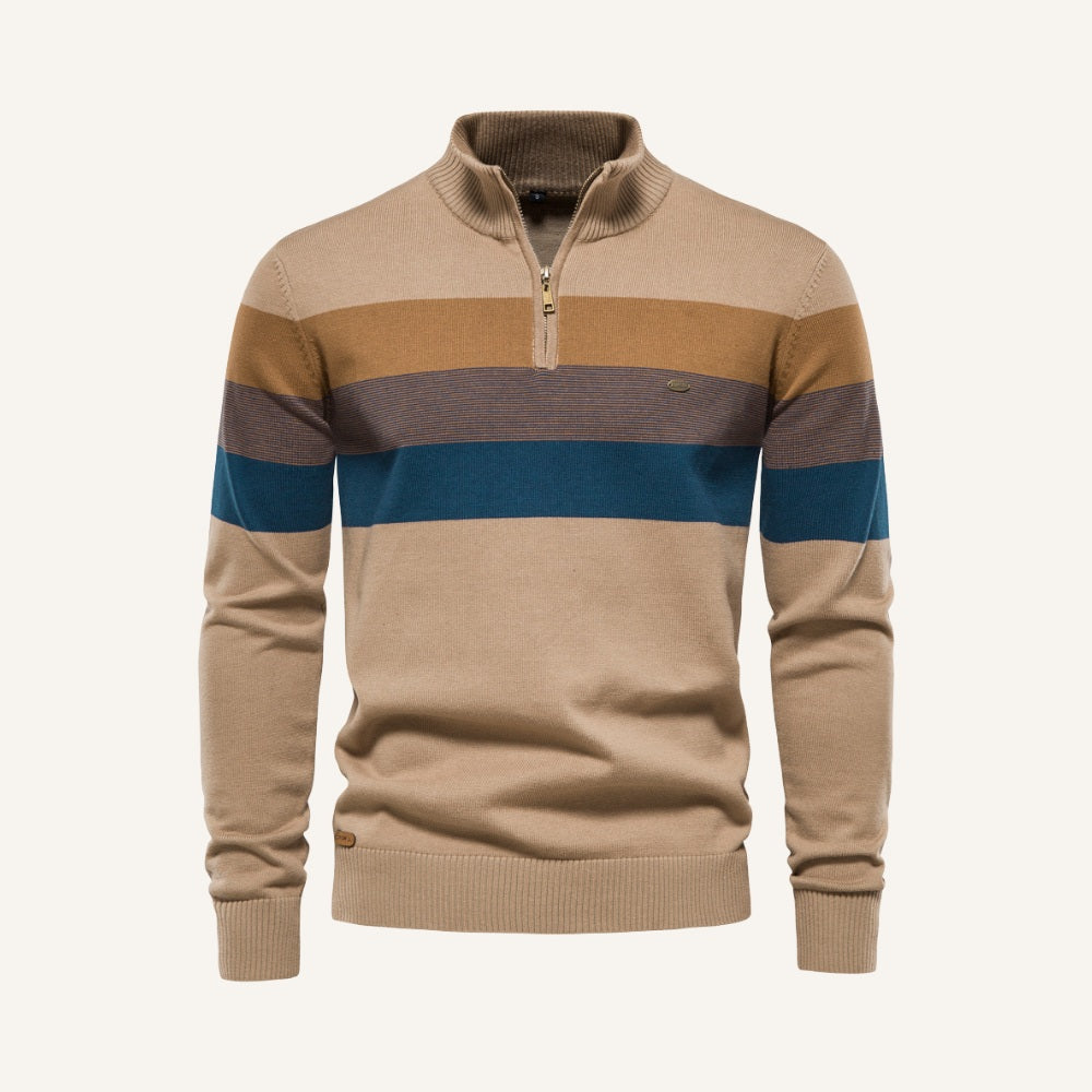 Striped Sweater Prestige Quarter-Zip