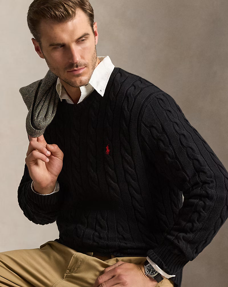 Cable-Knit Cotton Jumper