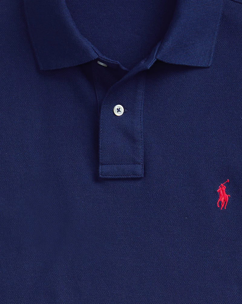 Slim Fit Cotton Mesh Polo
