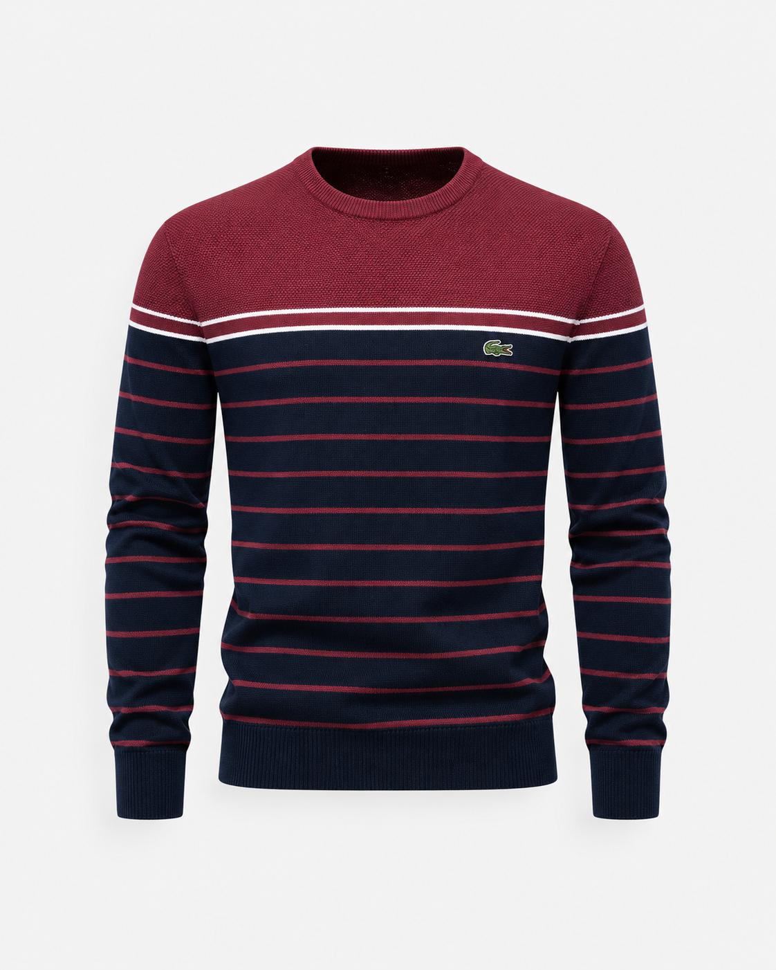 Breton Stripe Crew-Neck Jumper — men's jumpers, flat lay