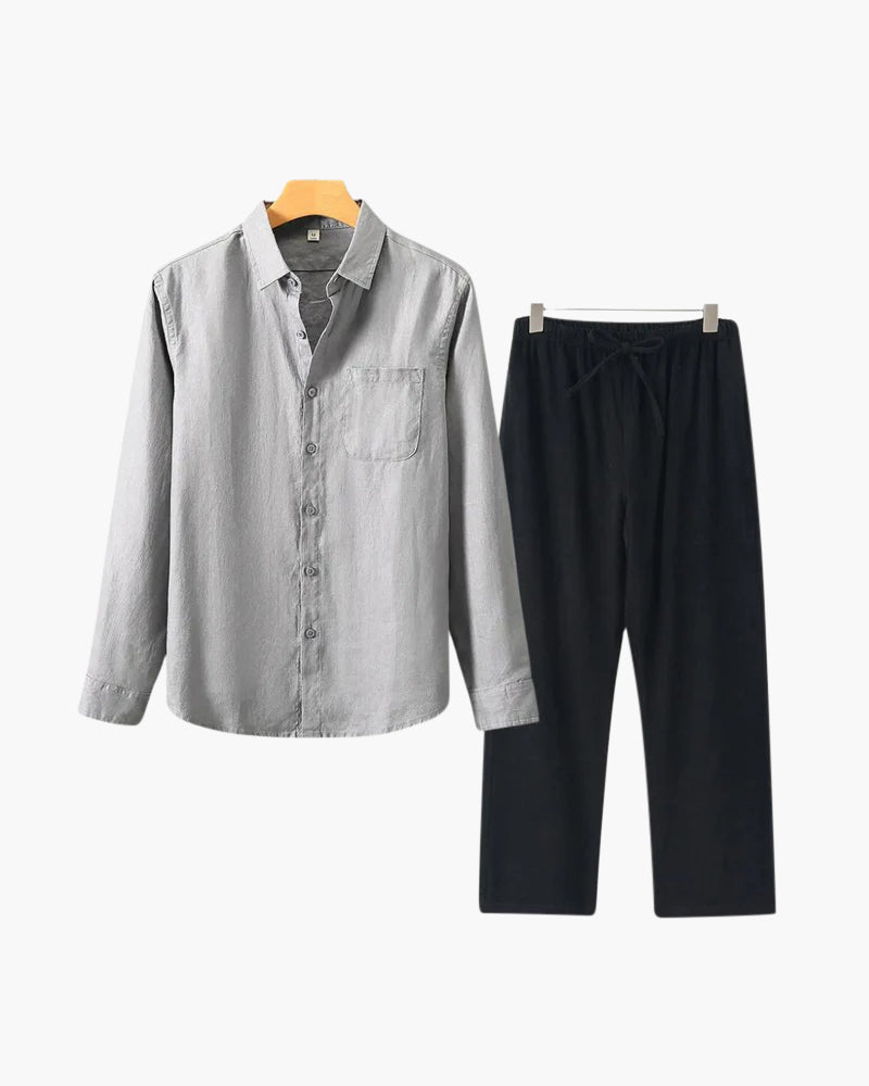 Bordeaux Shirt & Pantalon Set