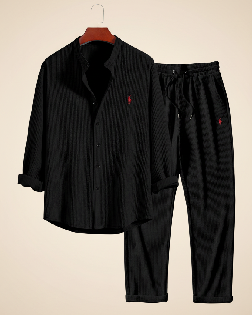Linen-Blend Resort Set — men's sets, side view