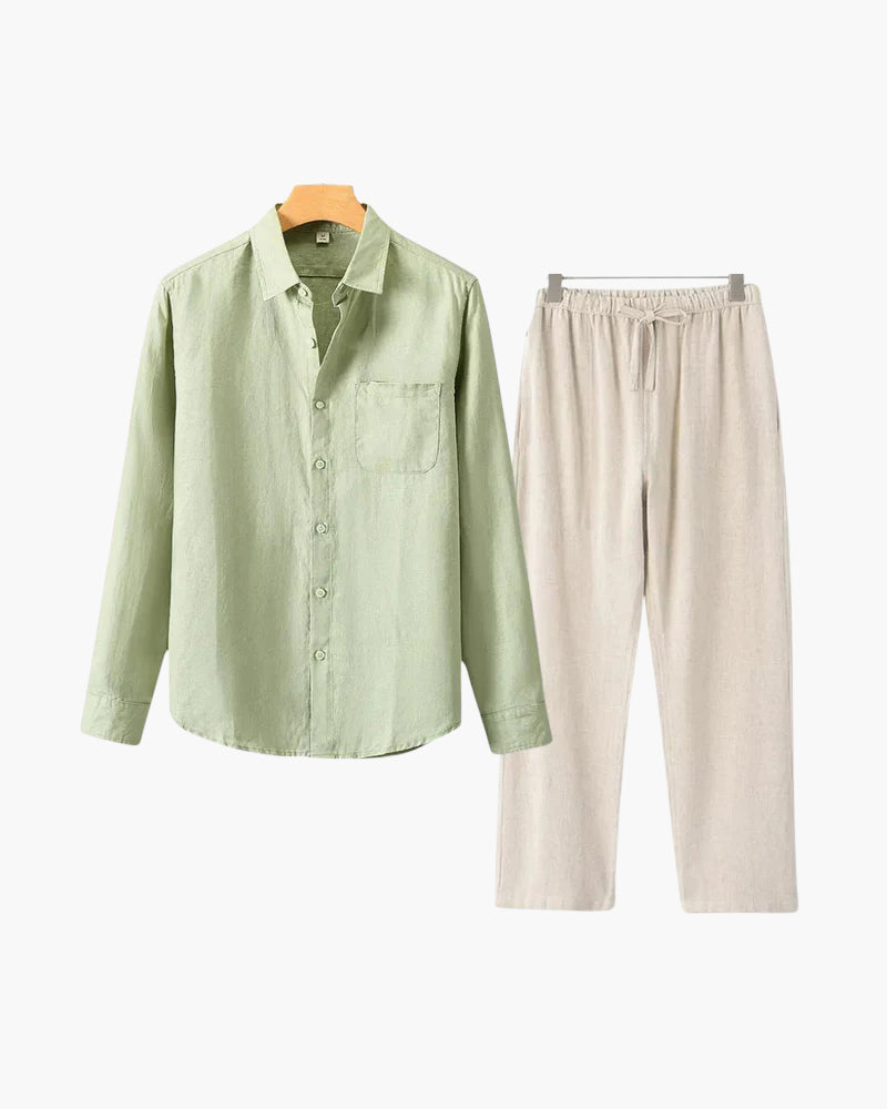 Bordeaux Shirt & Pantalon Set