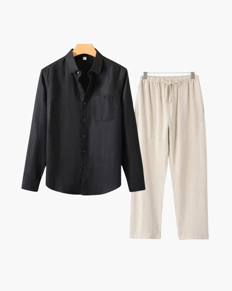 Bordeaux Shirt & Pantalon Set