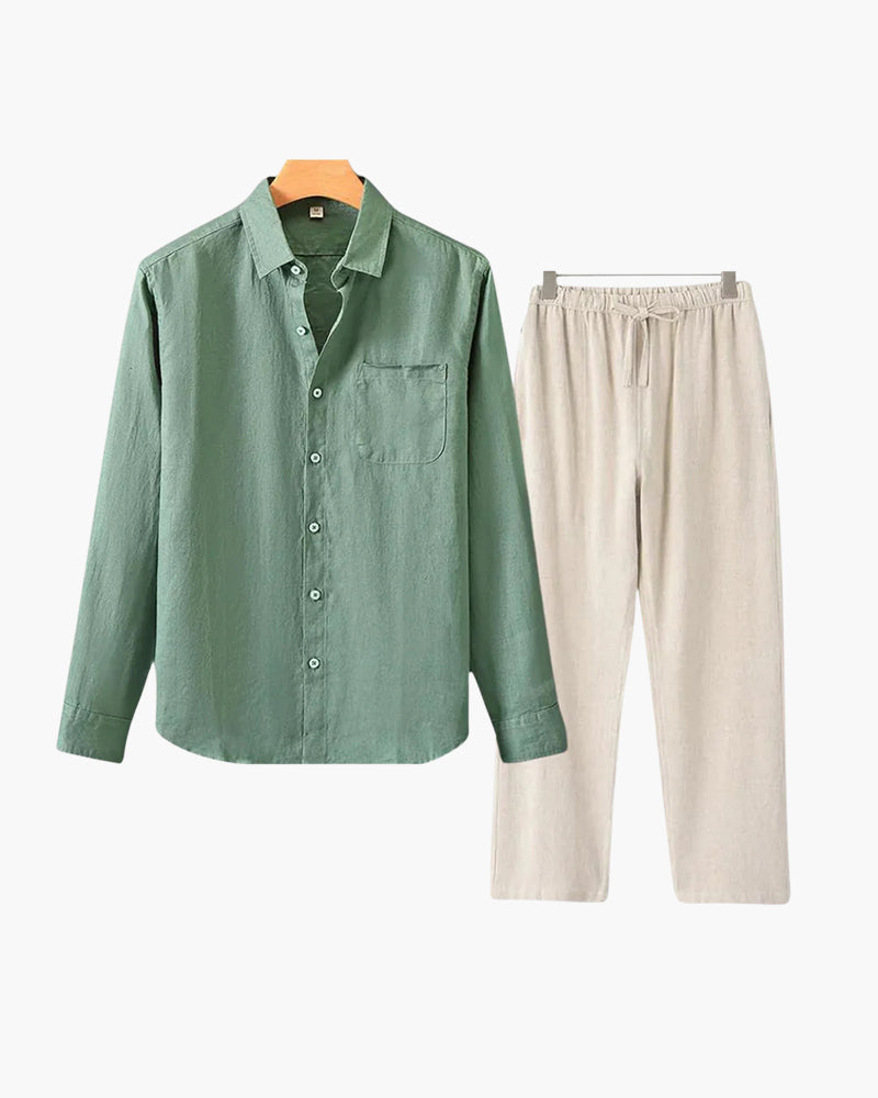 Bordeaux Shirt & Pantalon Set