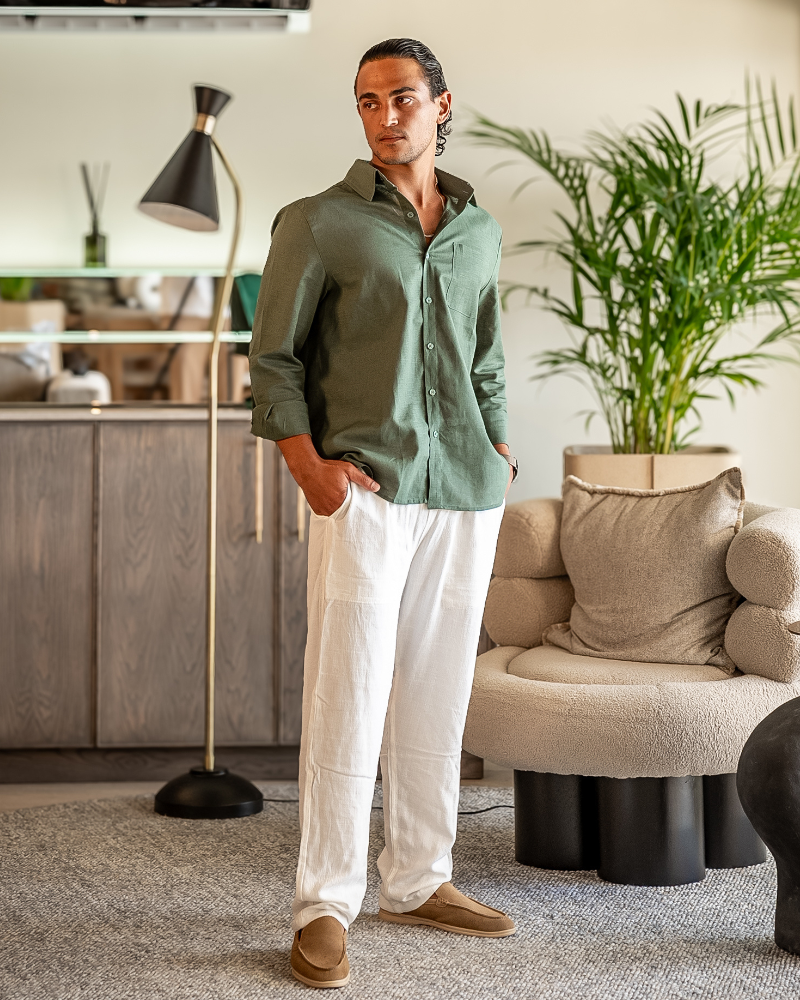 Bordeaux Shirt & Pantalon Set