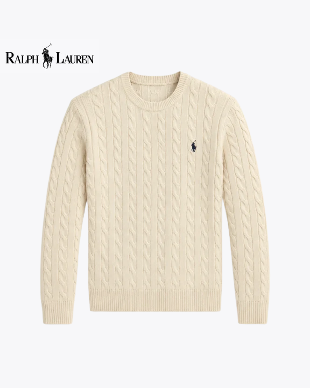 Maglione in cotone a trecce
