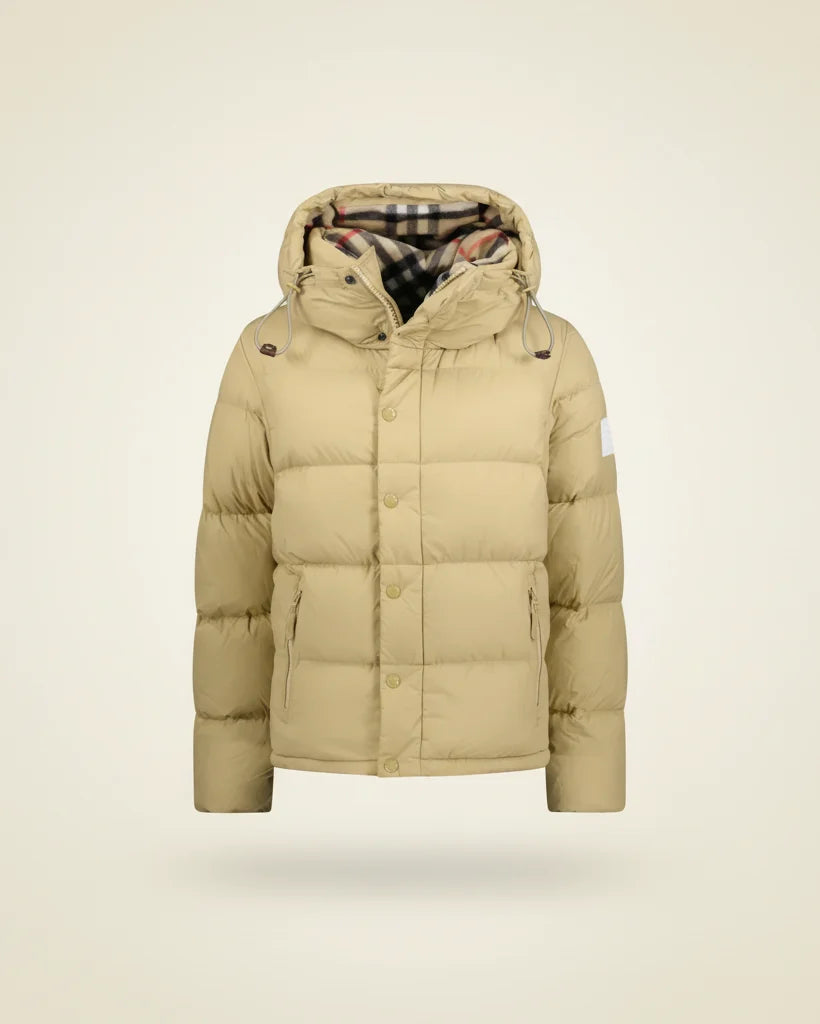 Core Quilted Puffer Jacket — men's jackets, flat lay