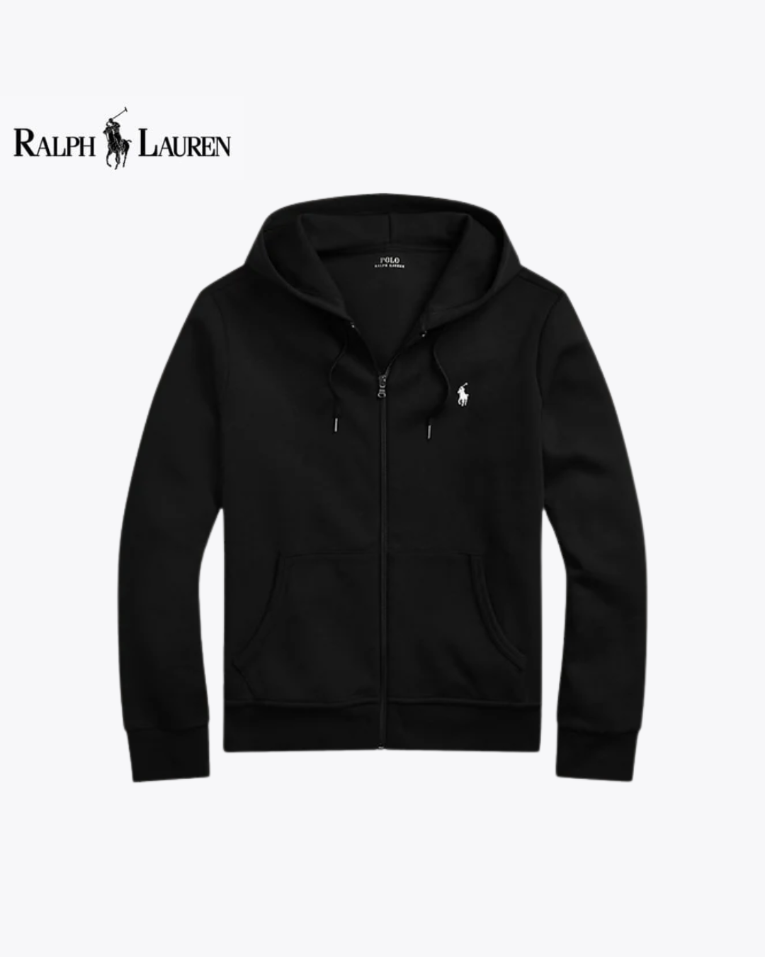 Felpa double knit con cappuccio e zip integrale