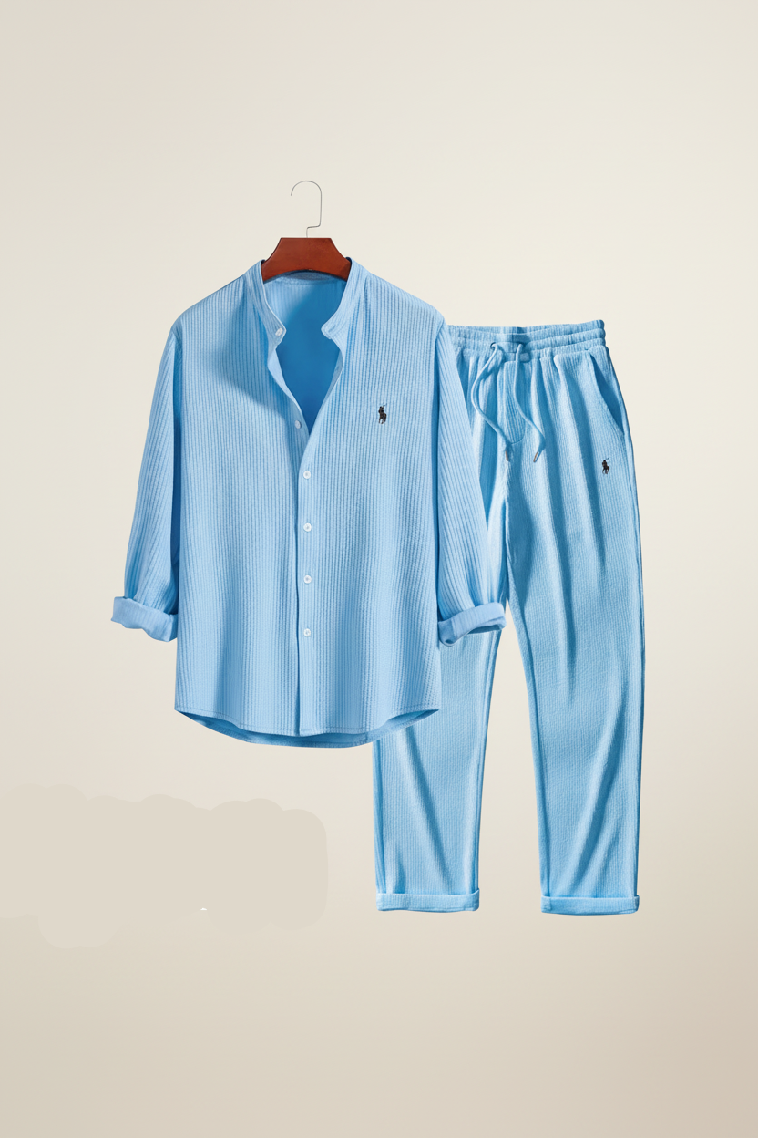 Linen-Blend Resort Set — men's sets, detail