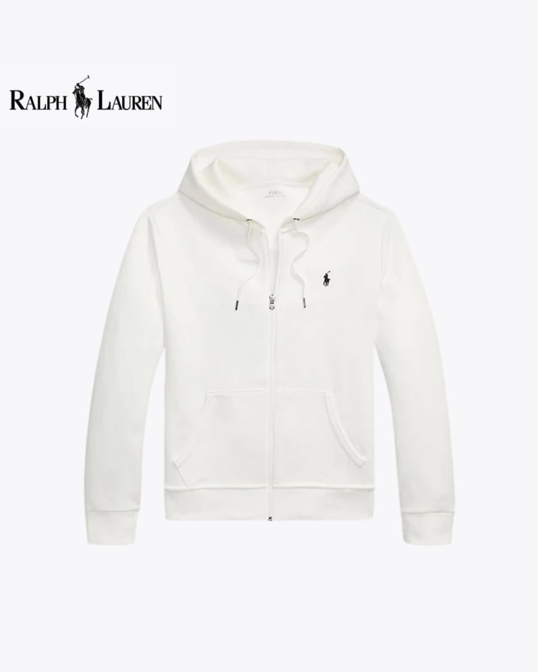 Felpa double knit con cappuccio e zip integrale