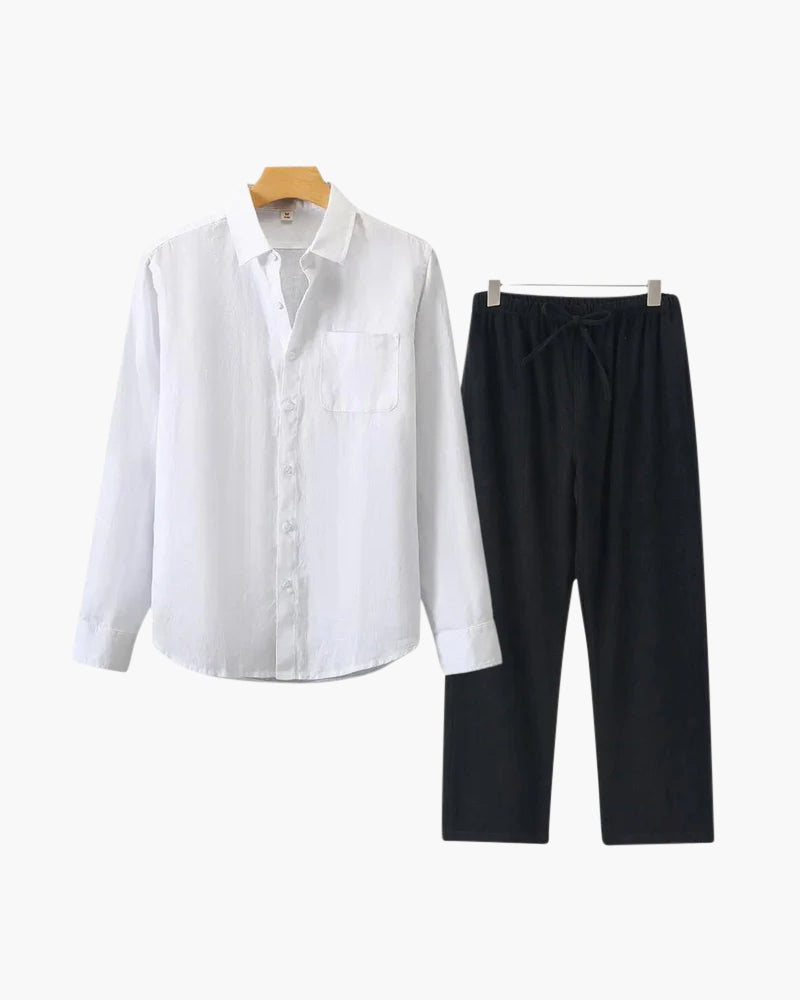 Bordeaux Shirt & Pantalon Set