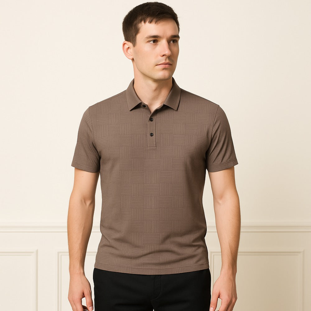 Minimal Polo Shirt Coastal Line