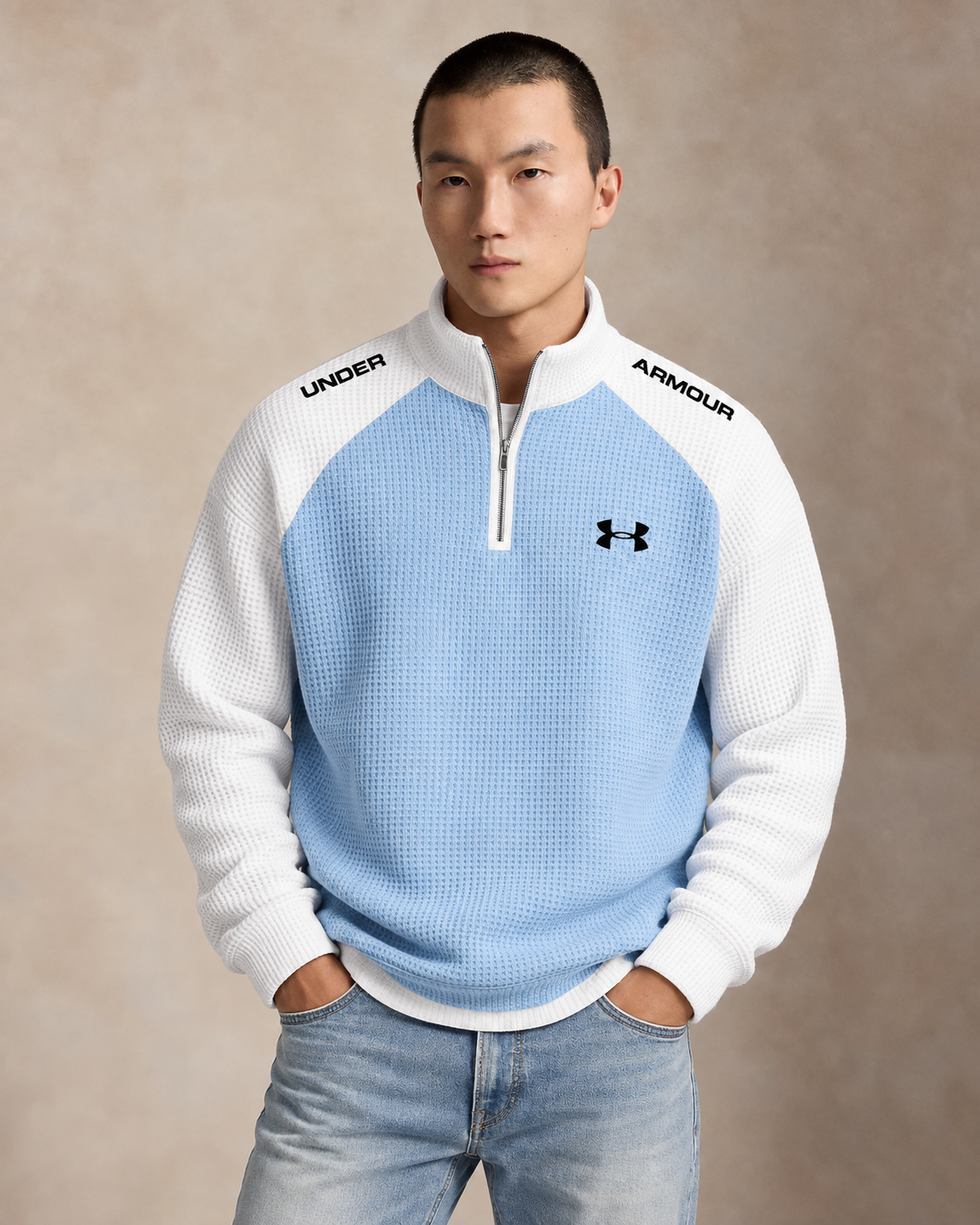 Textured Performance Quarter-Zip Jumper