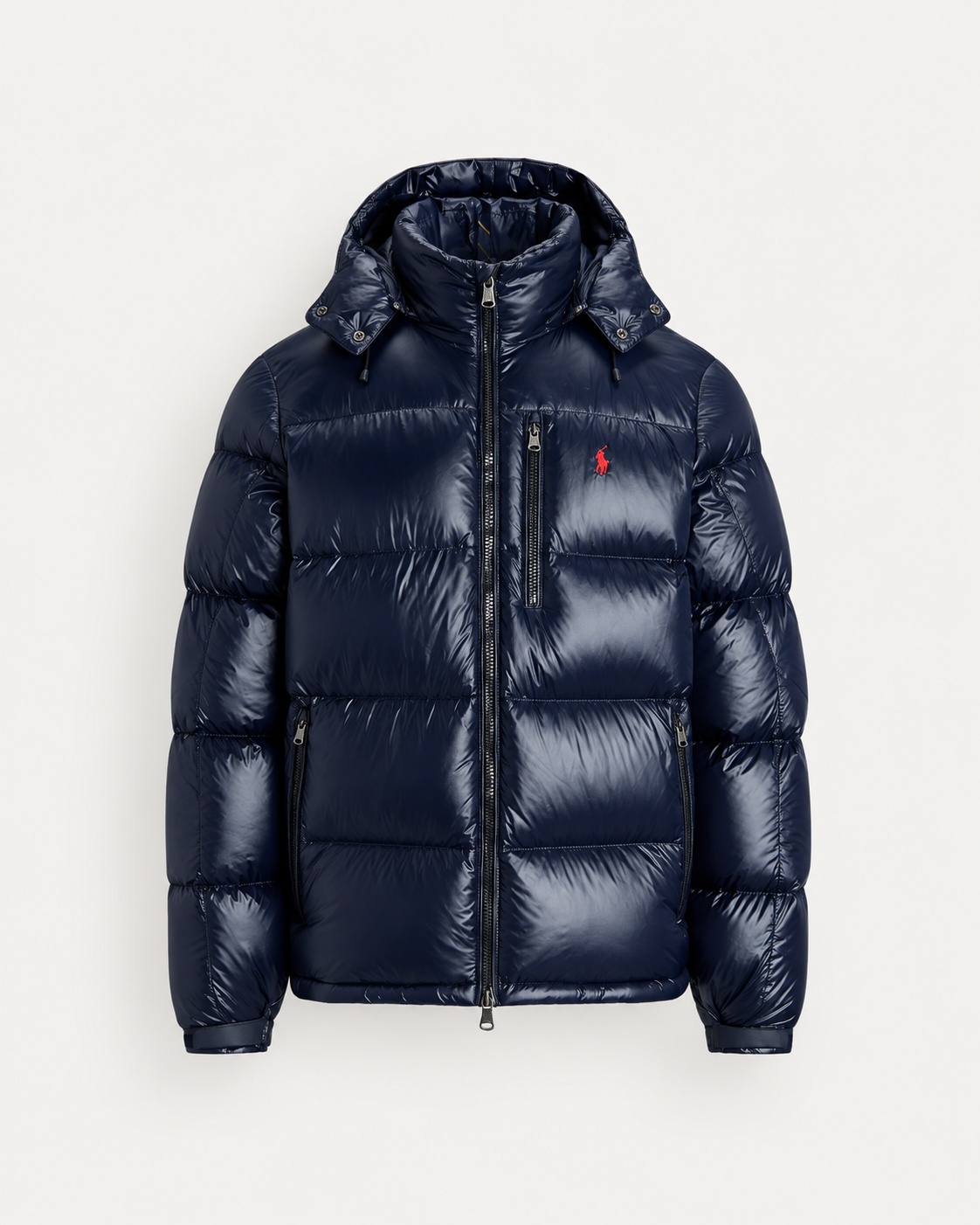 Lacquered-Shell Down Jacket