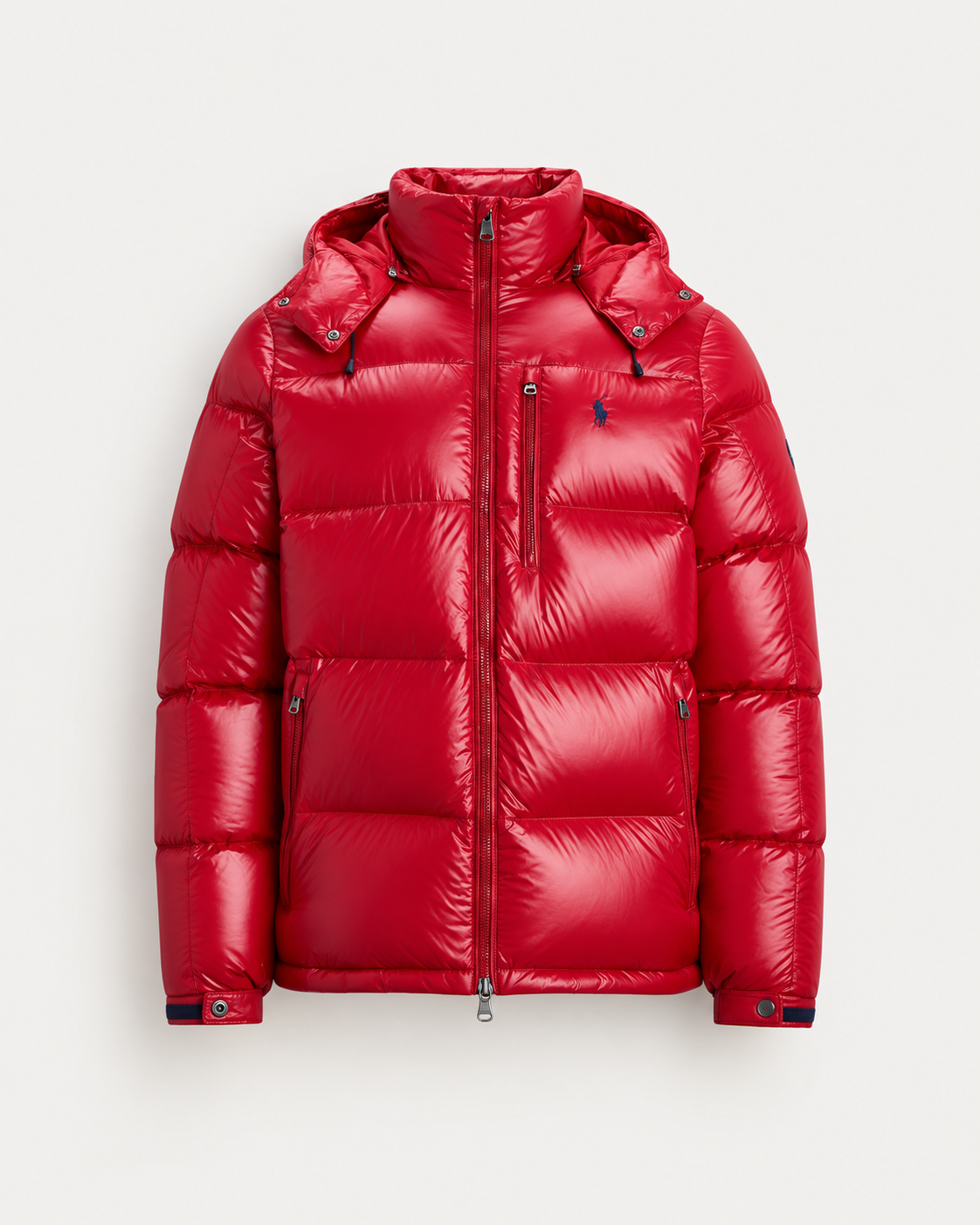 Lacquered-Shell Down Jacket