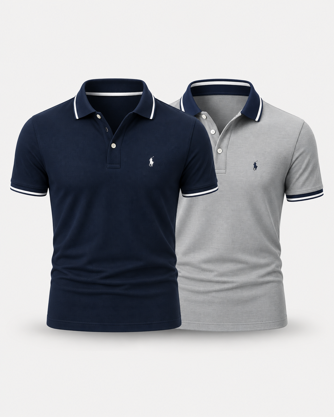 2-Pack Tipped Cotton Polo Shirts