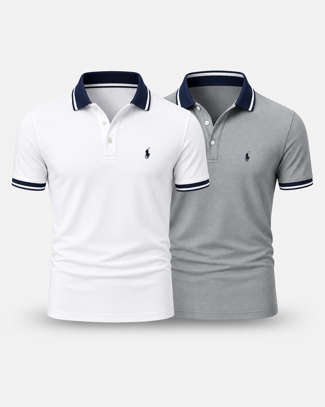 2-Pack Tipped Cotton Polo Shirts