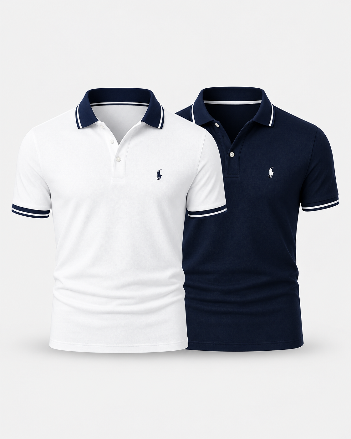 2-Pack Tipped Cotton Polo Shirts