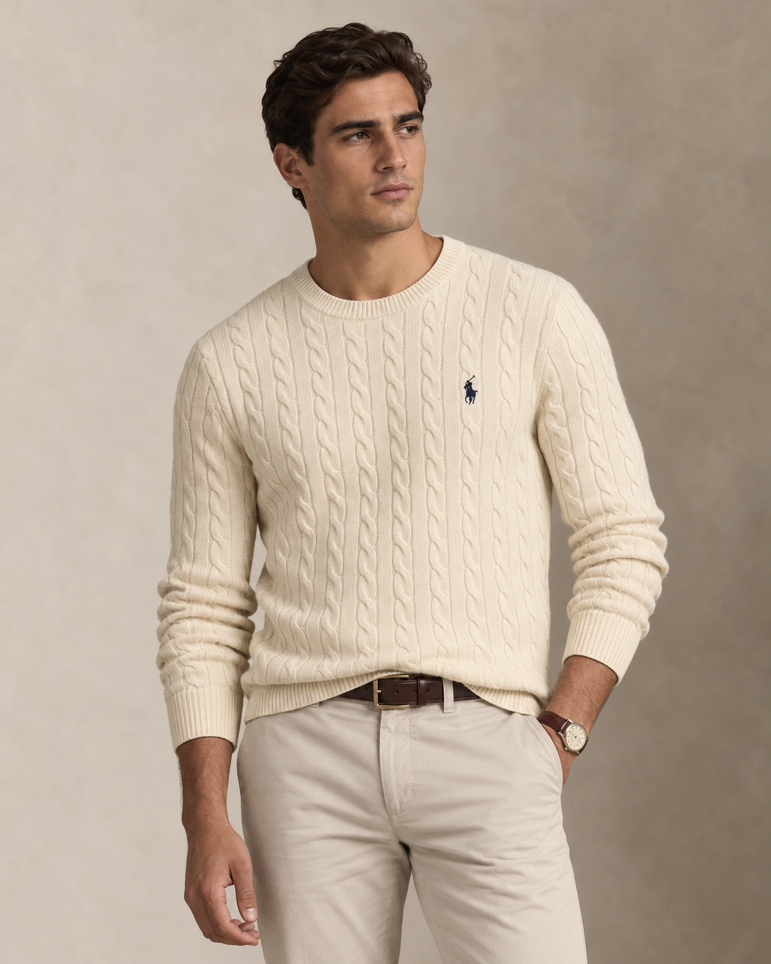 Cable-Knit Cotton Jumper