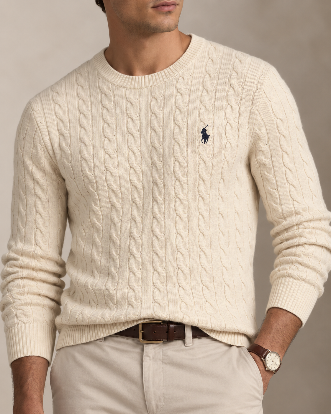 Cable-Knit Cotton Jumper