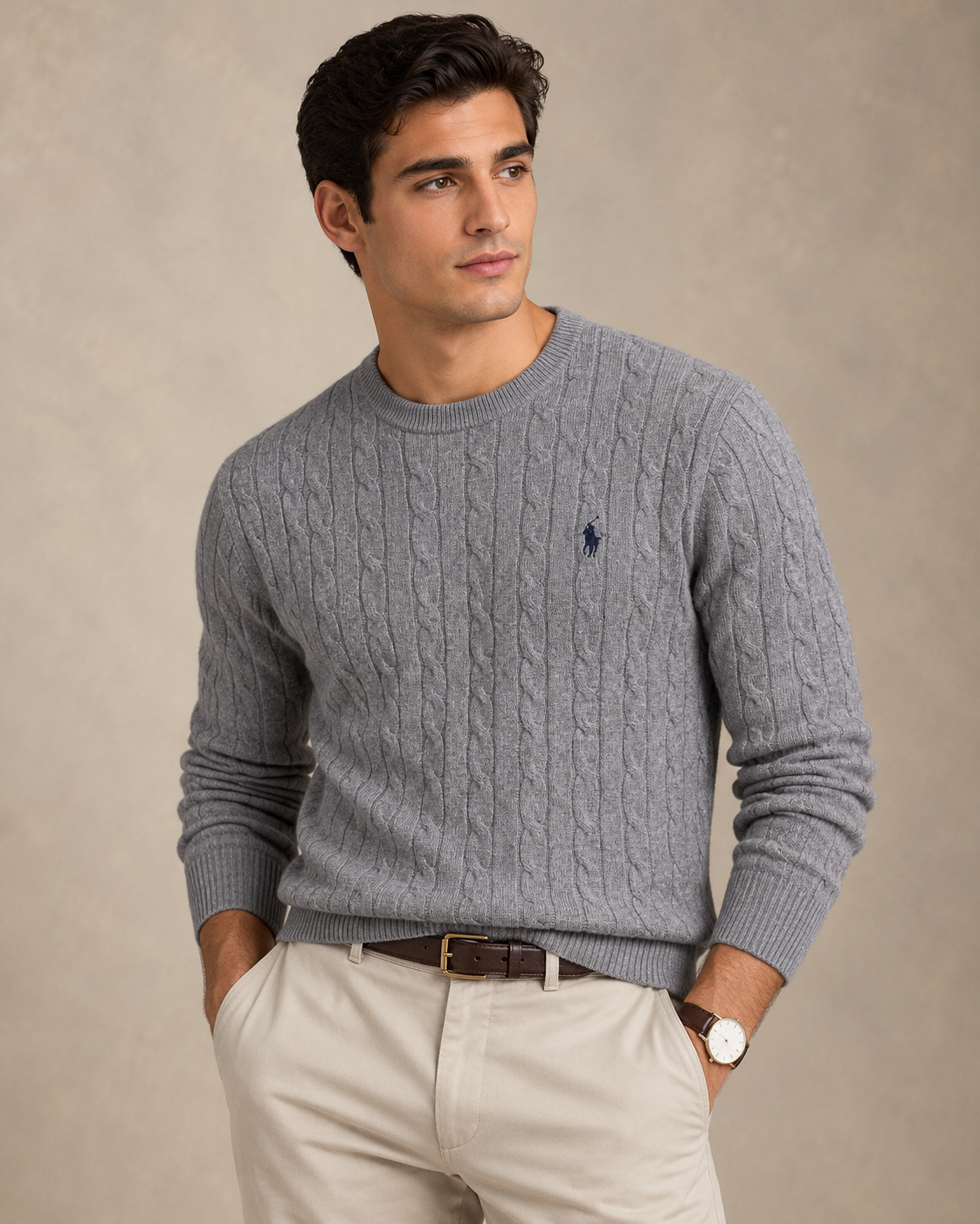 Cable-Knit Cotton Jumper