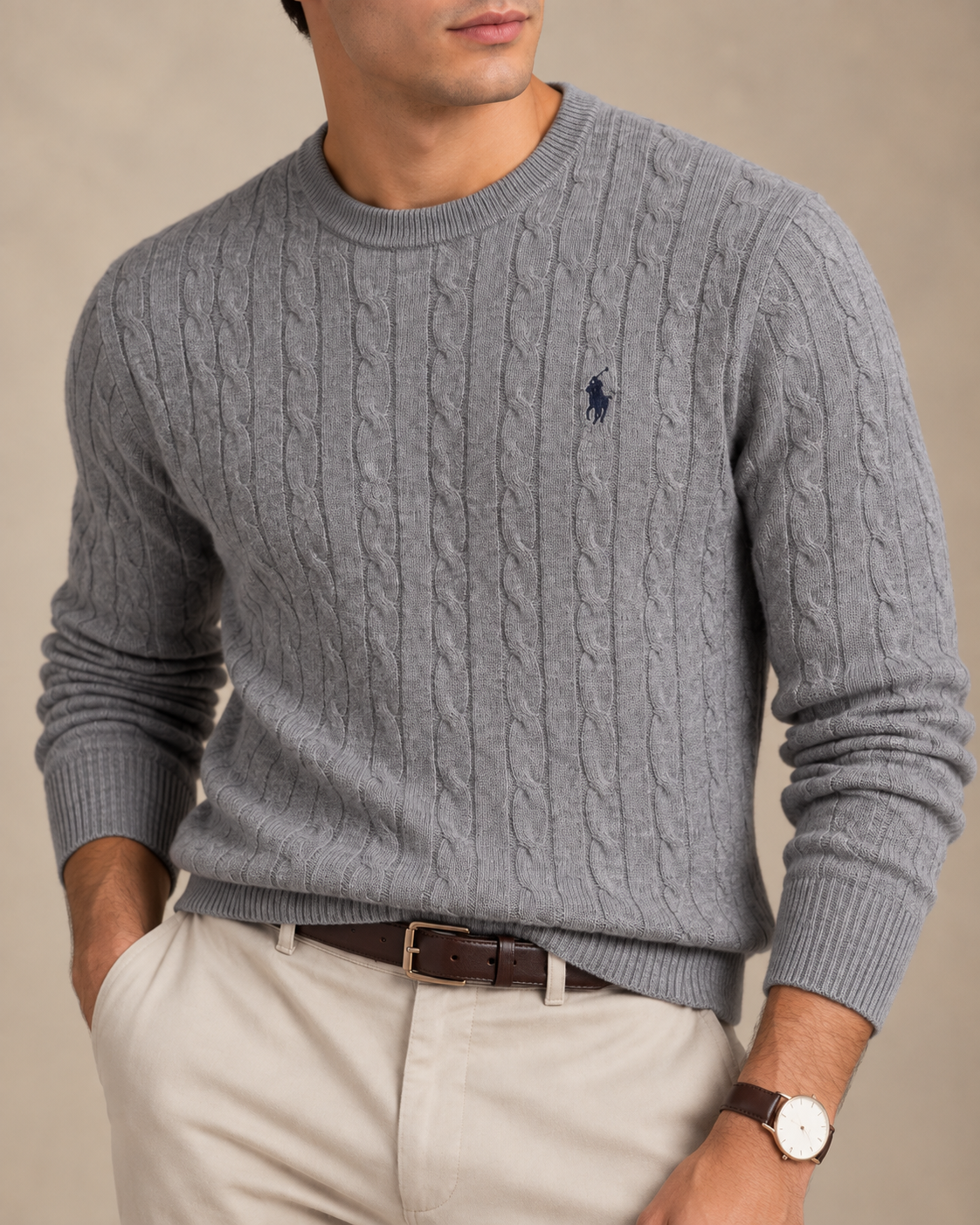 Cable-Knit Cotton Jumper