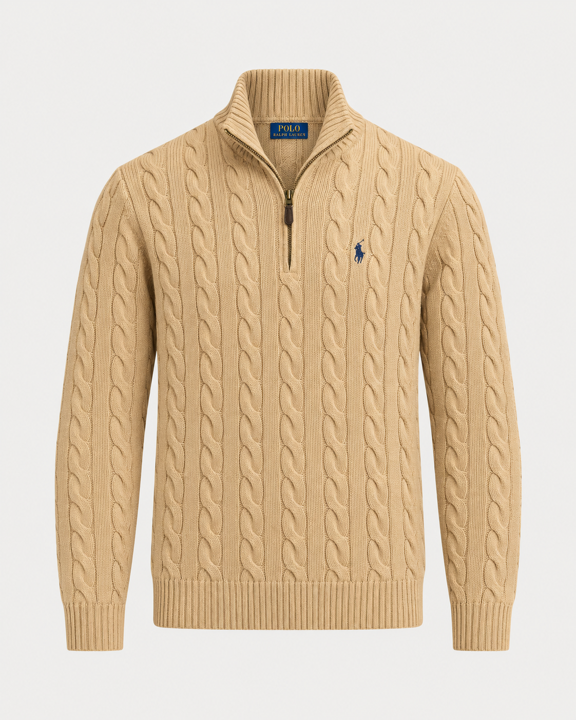 Cable-Knit Cotton Quarter-Zip Jumper