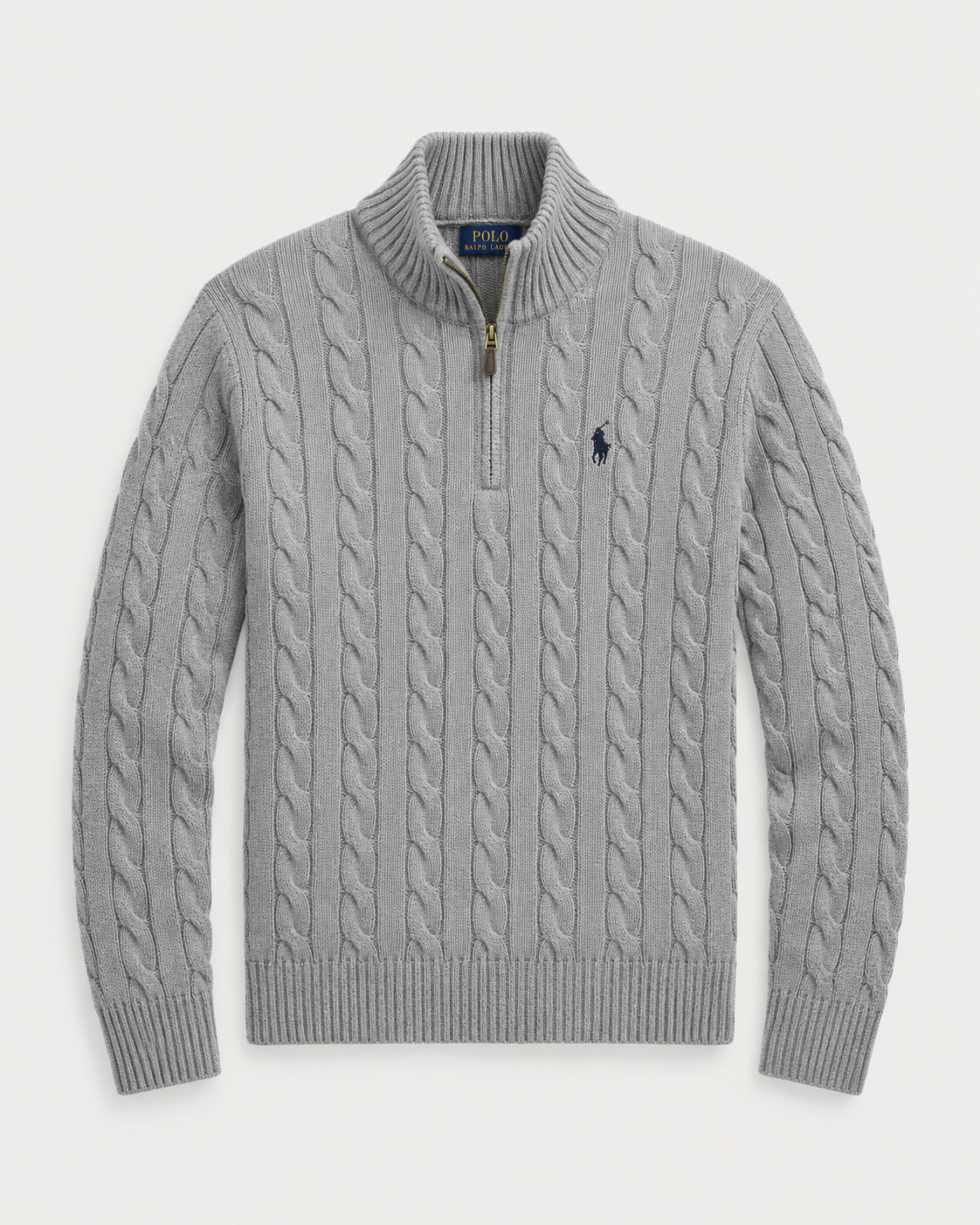 Cable-Knit Cotton Quarter-Zip Jumper