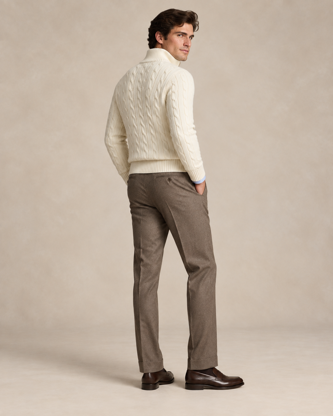 Cable-Knit Cotton Quarter-Zip Jumper