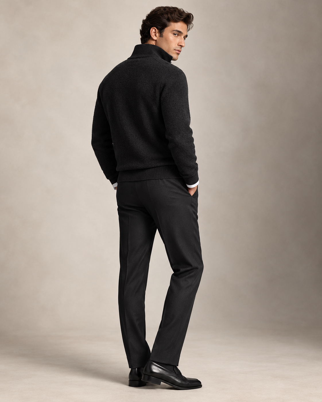 Mesh-Knit Cotton Quarter-Zip Jumper