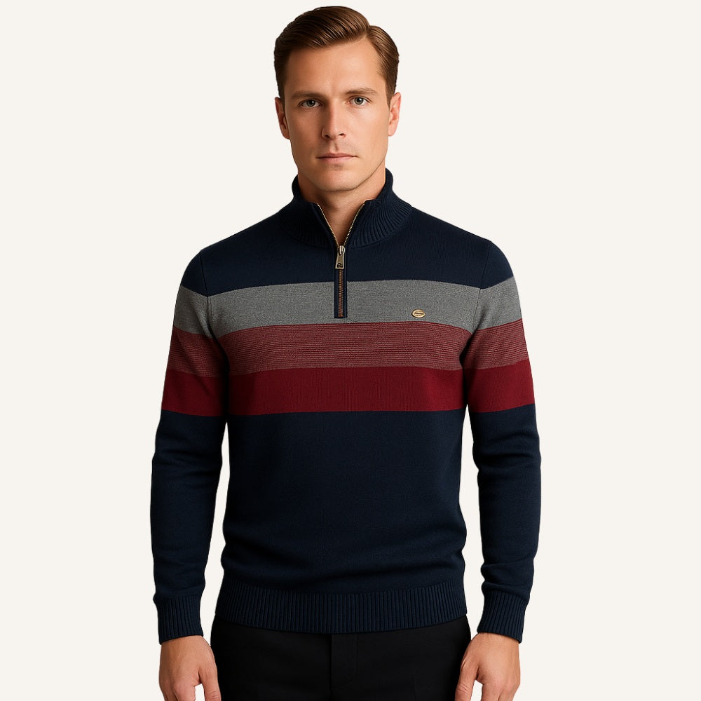 Striped Sweater Prestige Quarter-Zip