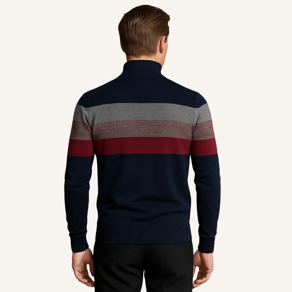 Striped Sweater Prestige Quarter-Zip