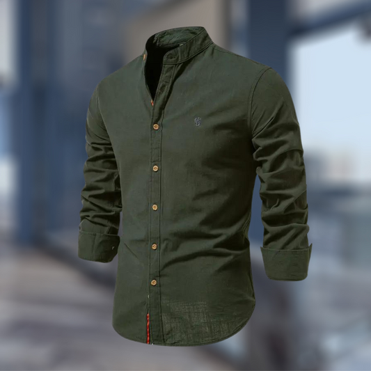 Trendy Long-Sleeve Polo Shirt for Men
