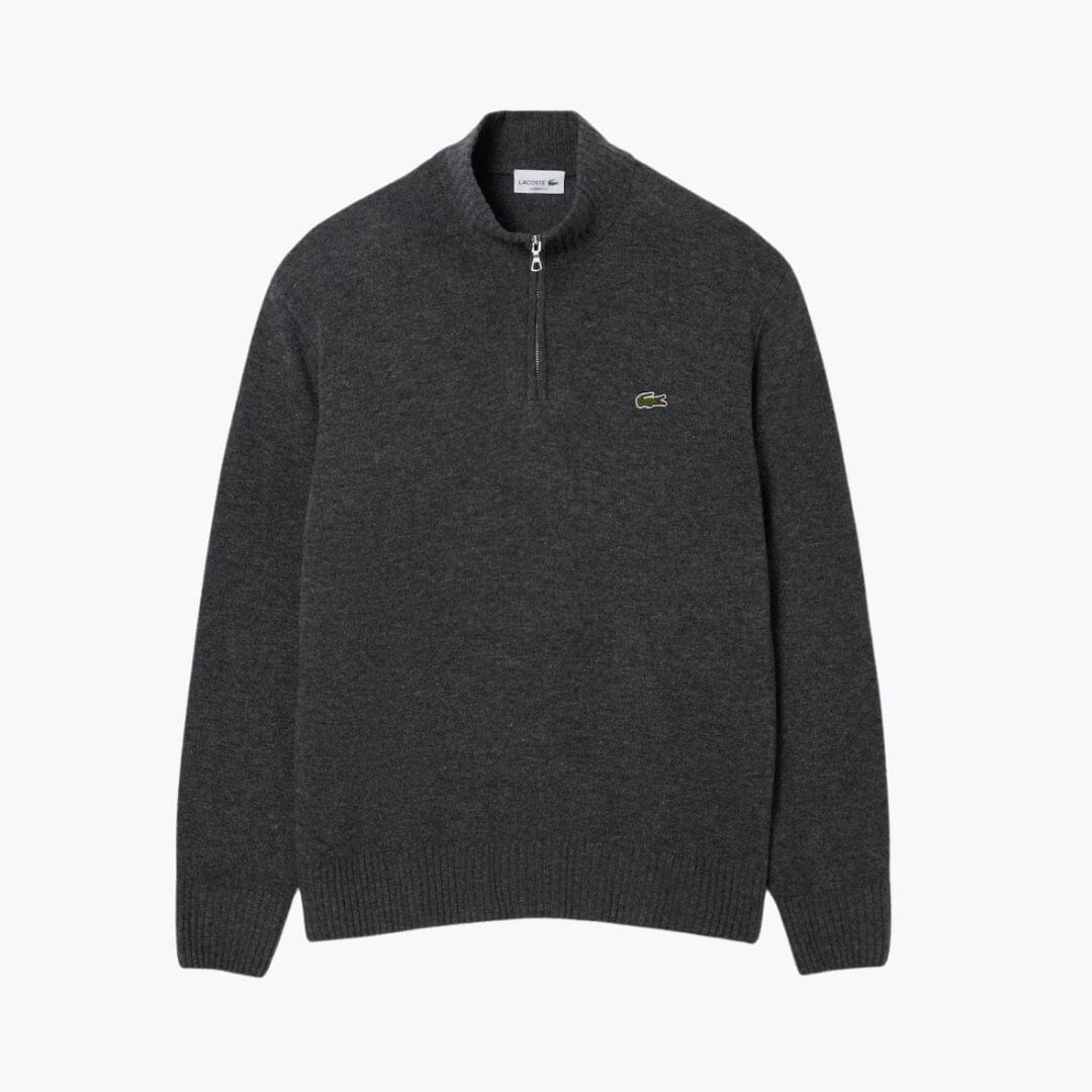Fleece Quarter-Zip Sweatshirt in Grey — men's sweatshirts, front view