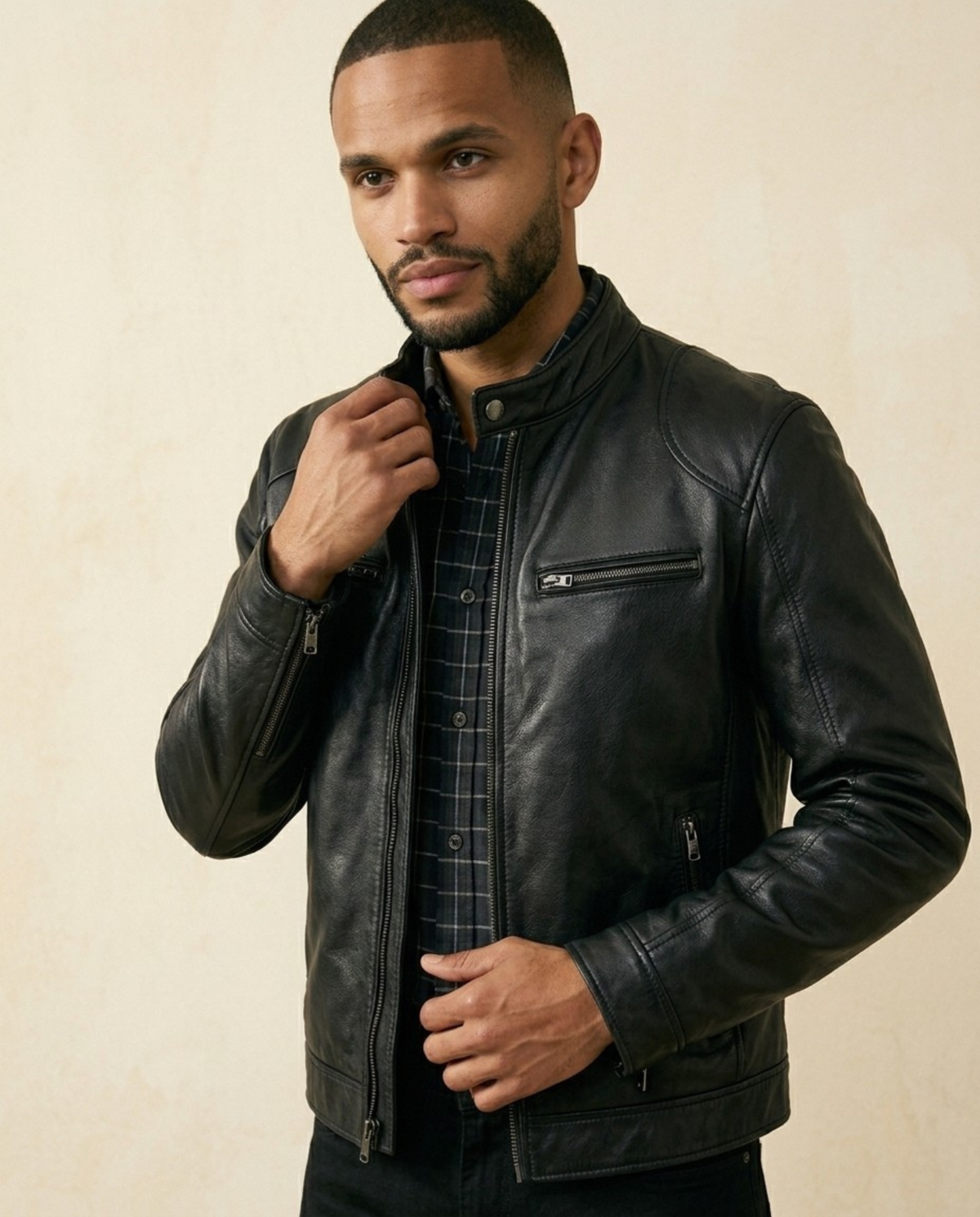 Signature Leather Biker Jacket