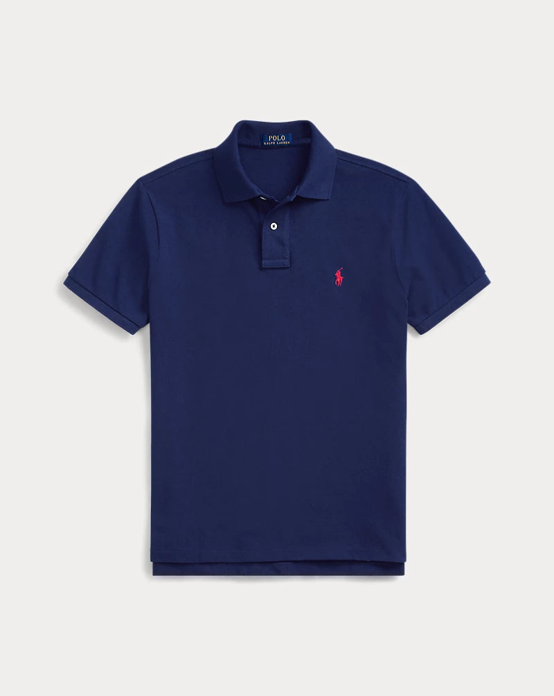 Slim Fit Cotton Mesh Polo