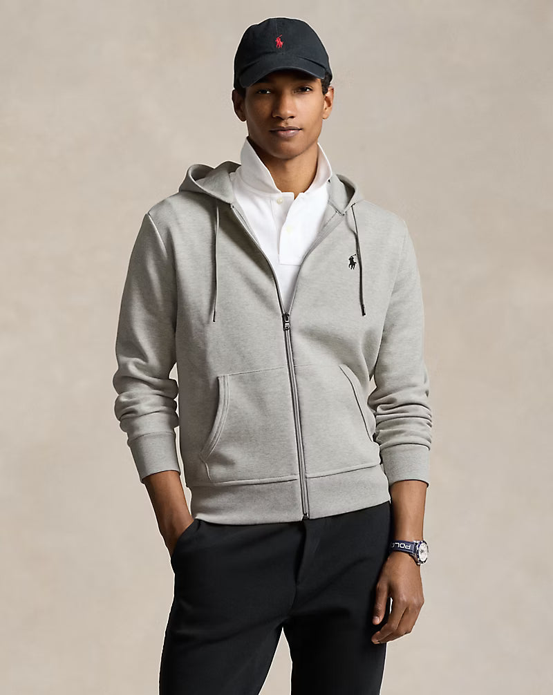 Double-Knit Full-Zip Hoodie — men's hoodies, styled