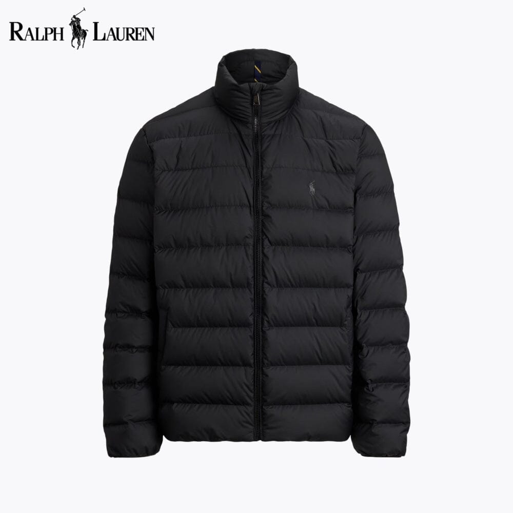 Packable Down Jacket — men's jackets in black, front view
