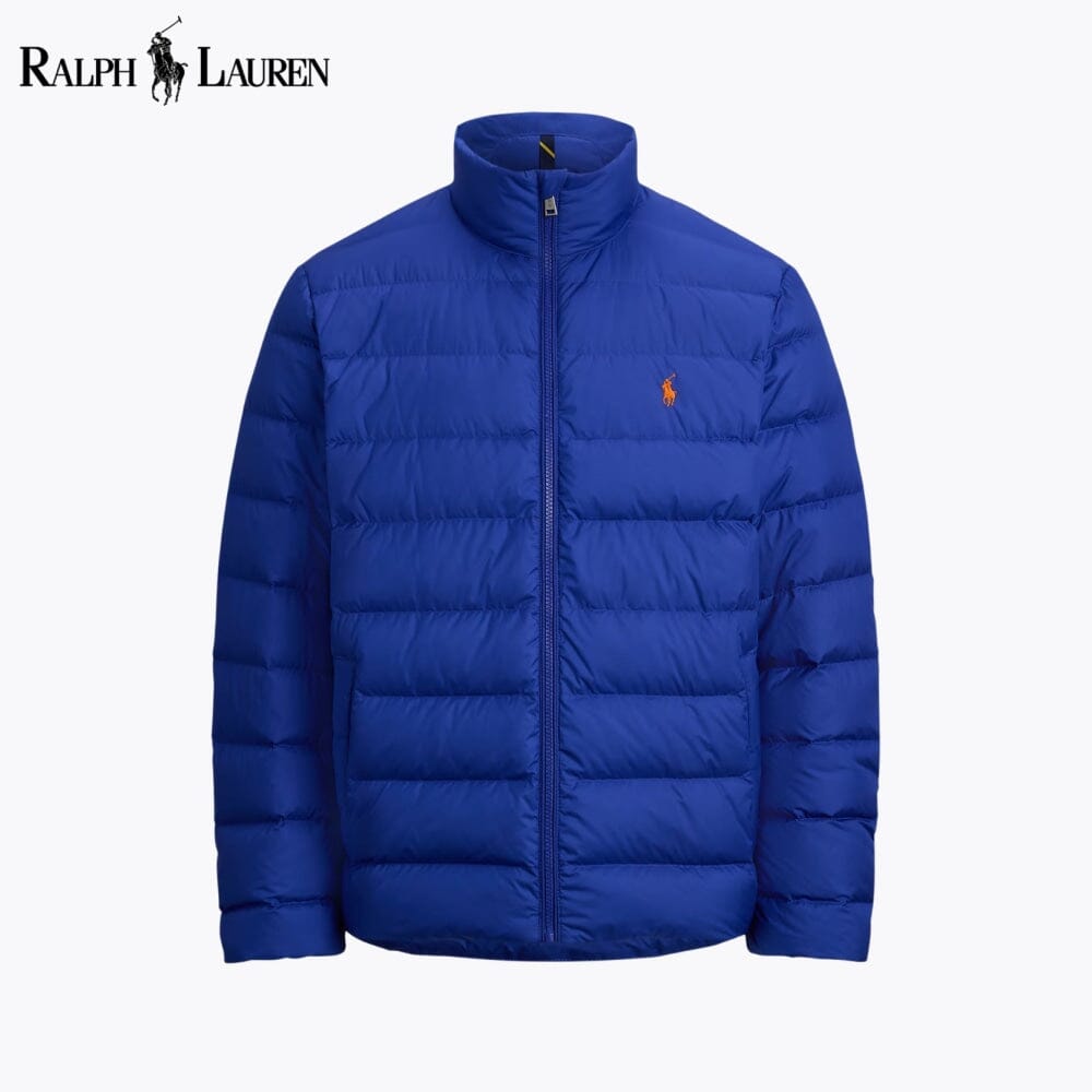 Packable Down Jacket — men's jackets in blue, front view