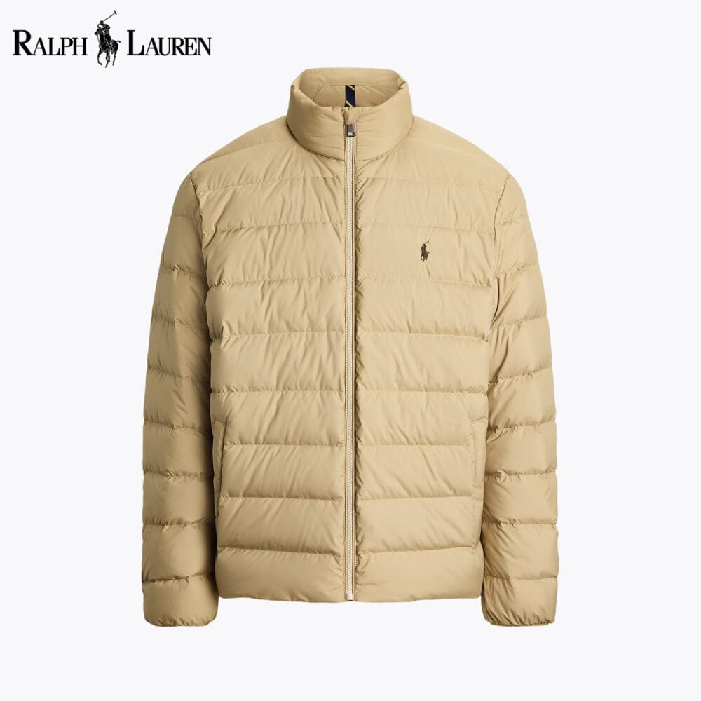 Packable Down Jacket — men's jackets in khaki, front view